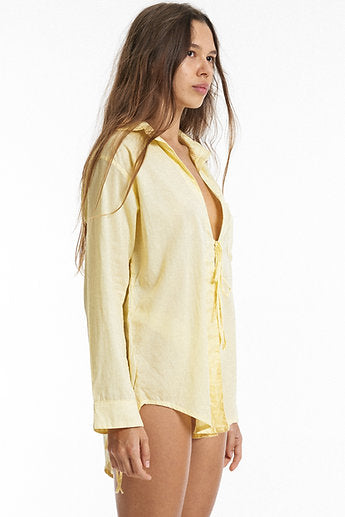 Premium organic cotton String Blouse / Lemon yellow