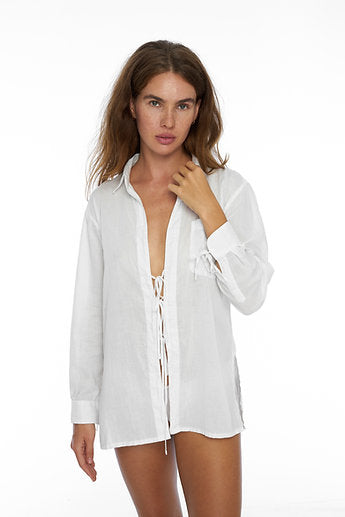 String blouse / White organic cotton