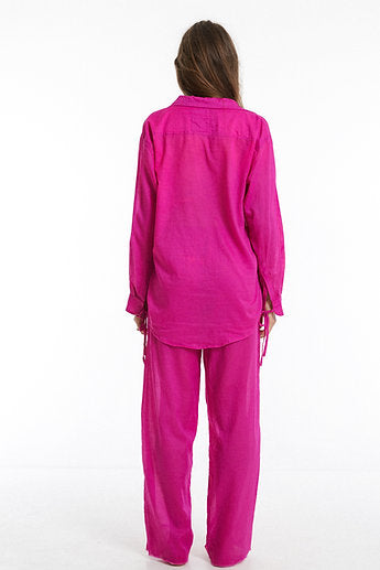 String Blouse / Dragonfruit organic cotton