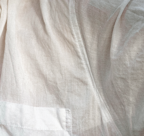 String blouse / White organic cotton