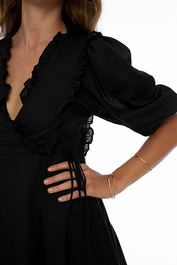 Azumi black dress / organic cotton