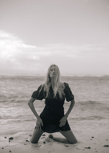 Azumi black dress / organic cotton