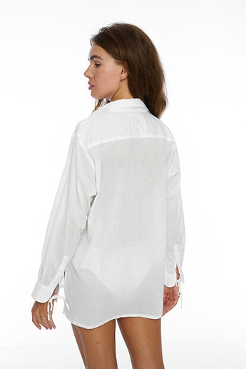 String blouse / White organic cotton