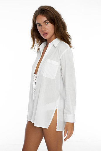 String blouse / White organic cotton