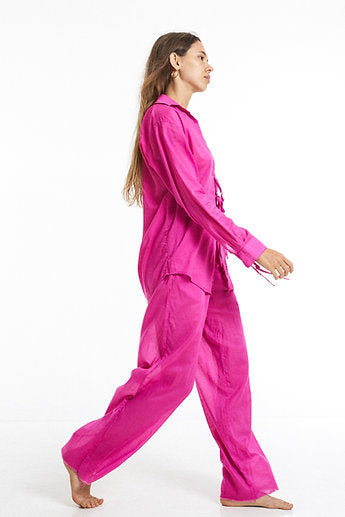 String Blouse / Dragonfruit organic cotton