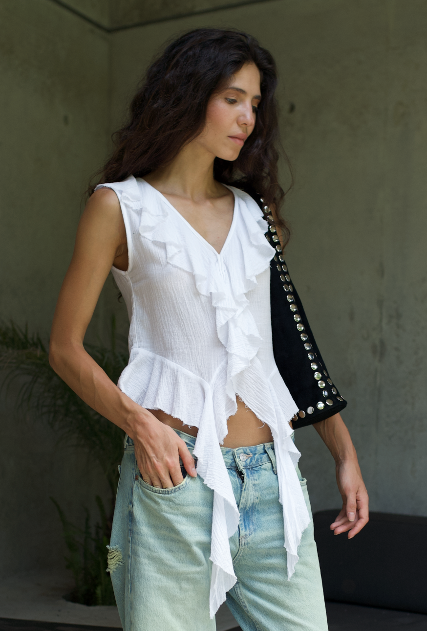 Ruffled top organic cotton