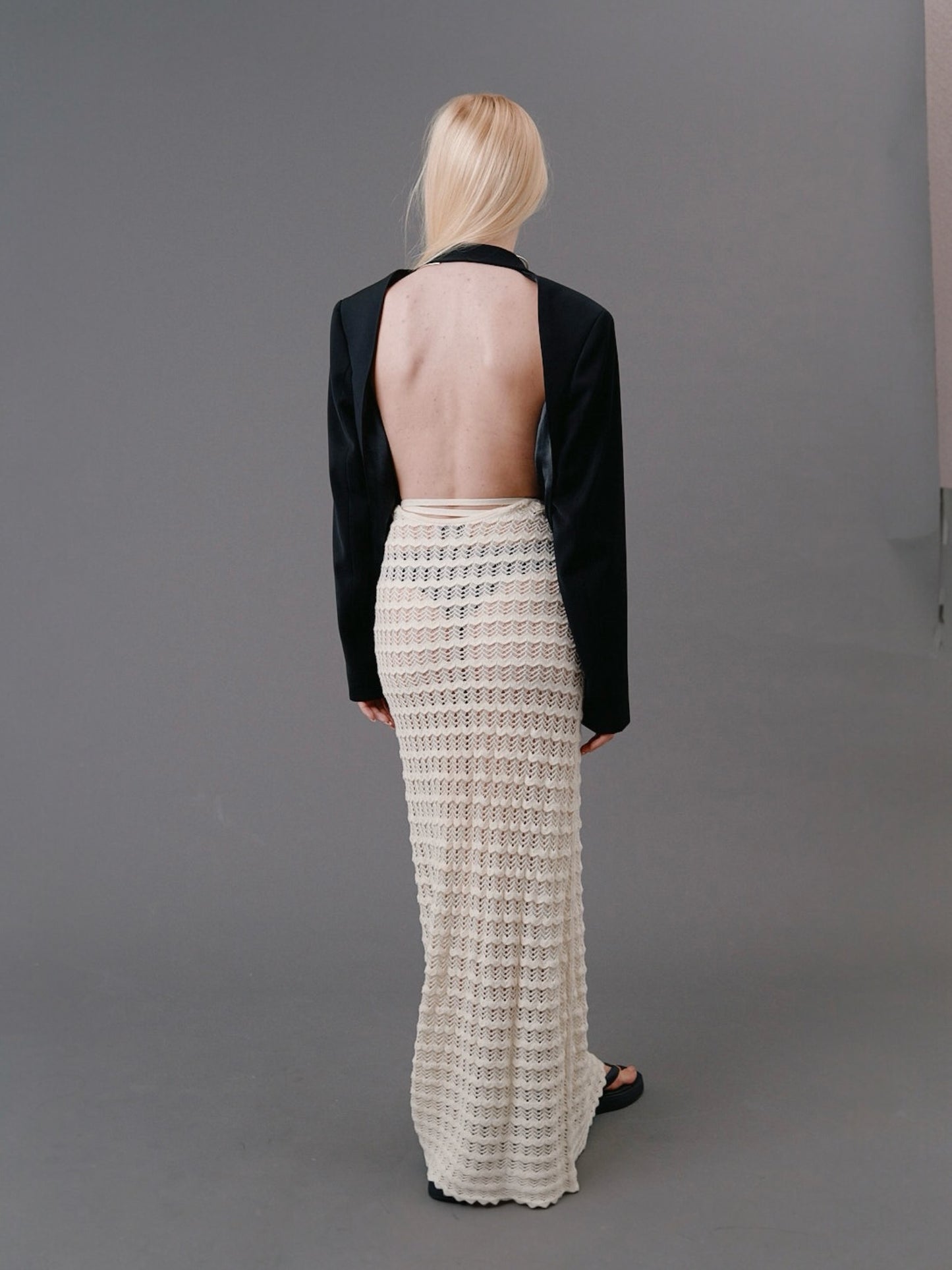 Black Jacket open back