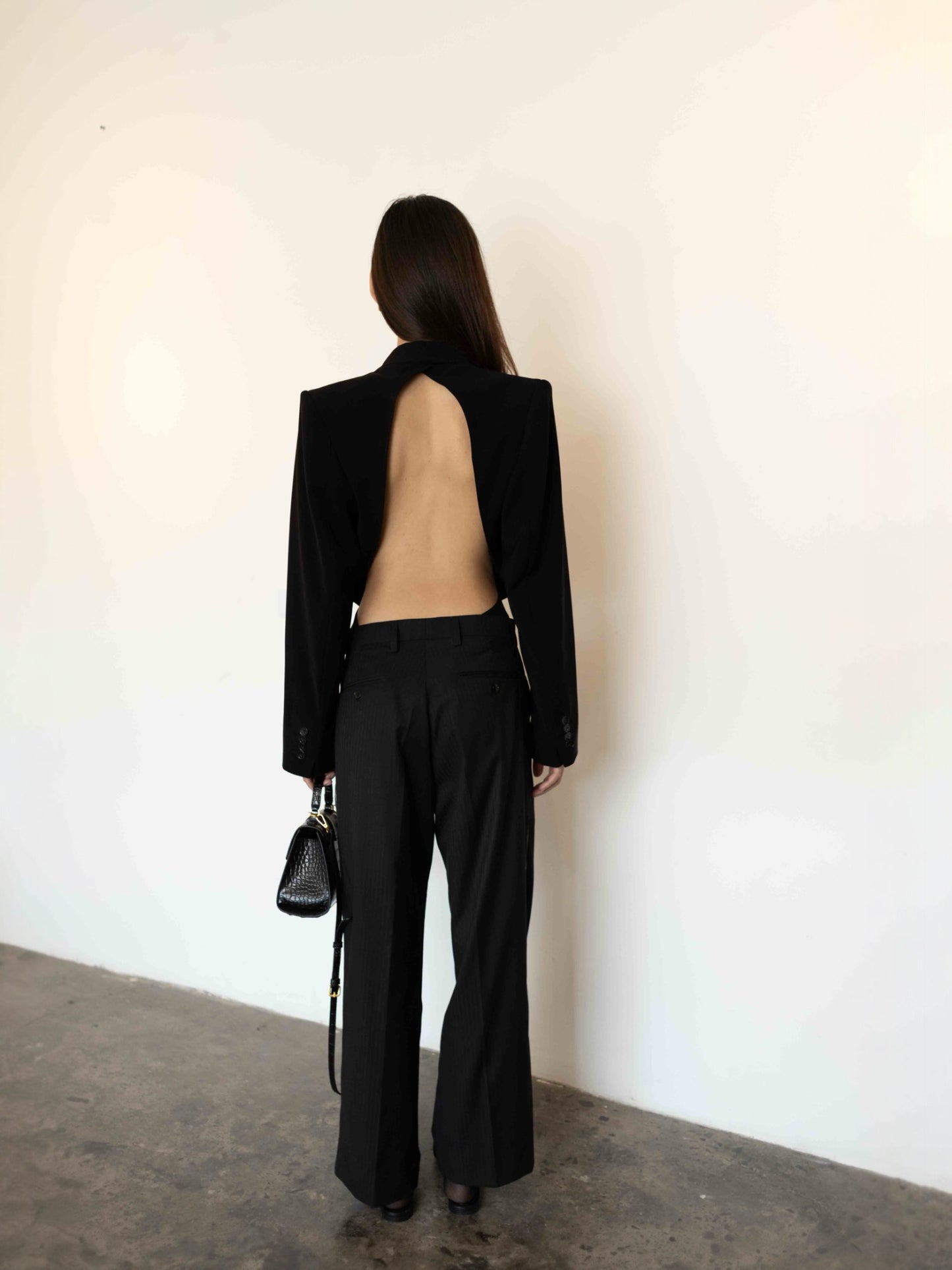 Black Jacket open back