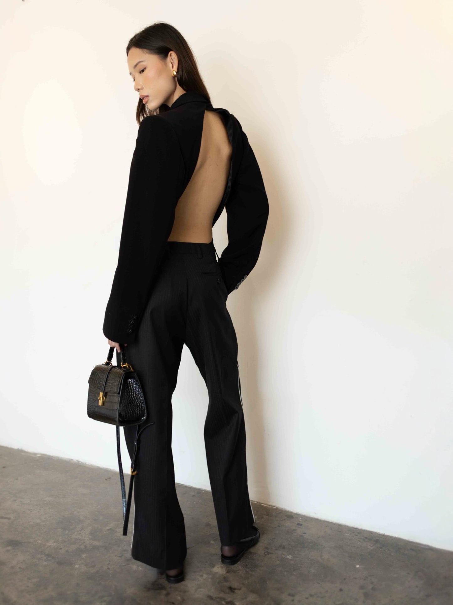Black Jacket open back