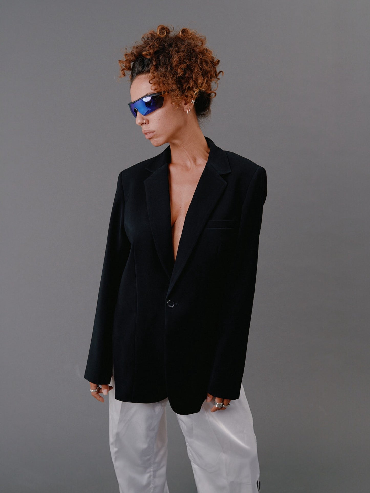 Black Jacket open back