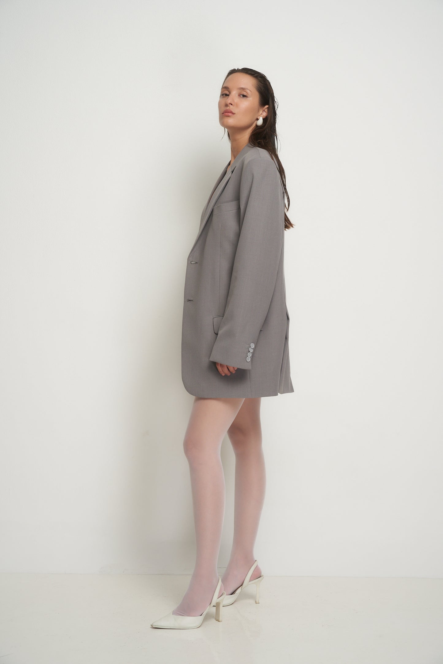 Grey jacket different lengths