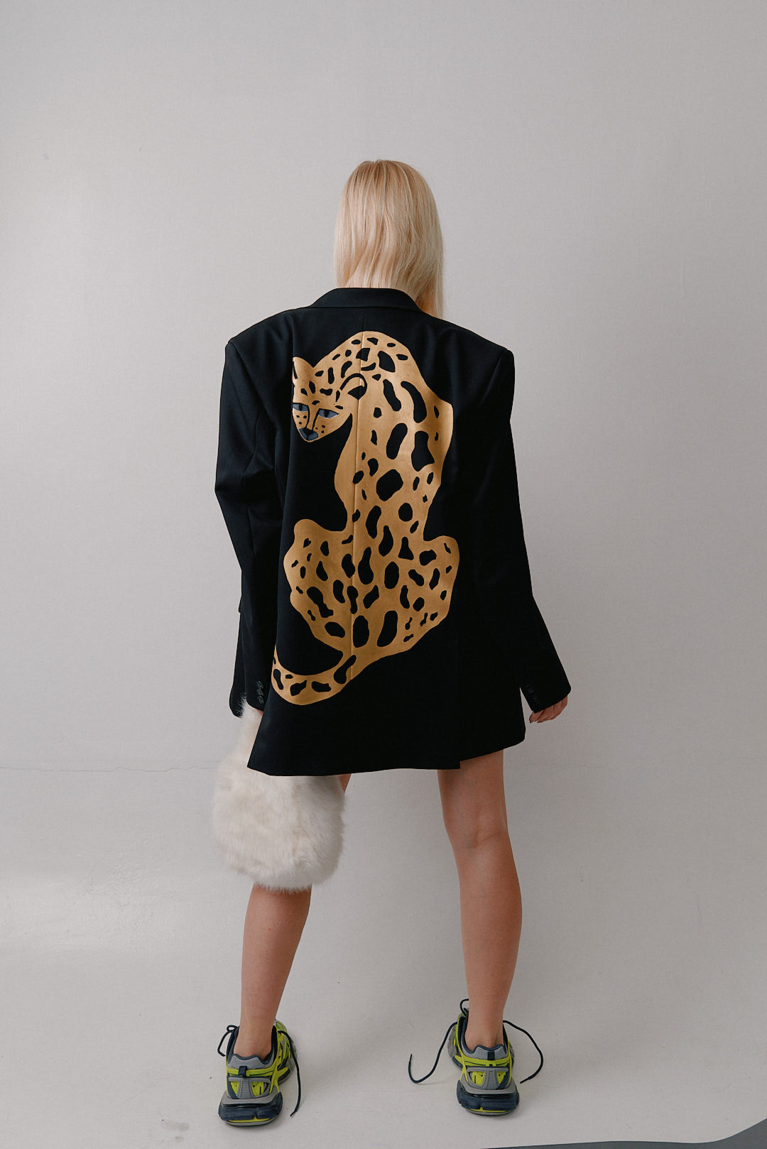 Black leopard jacket