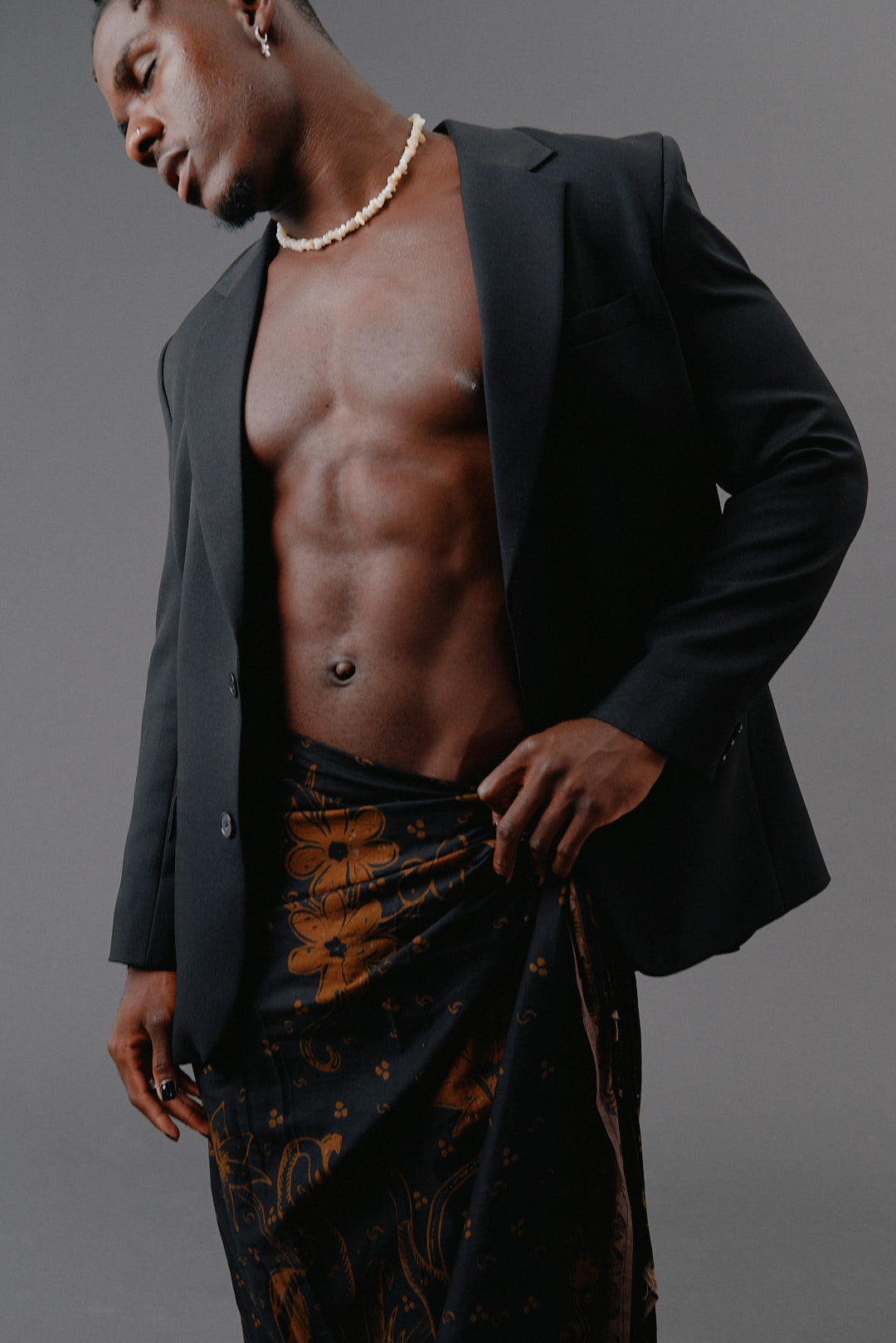 Black leopard jacket