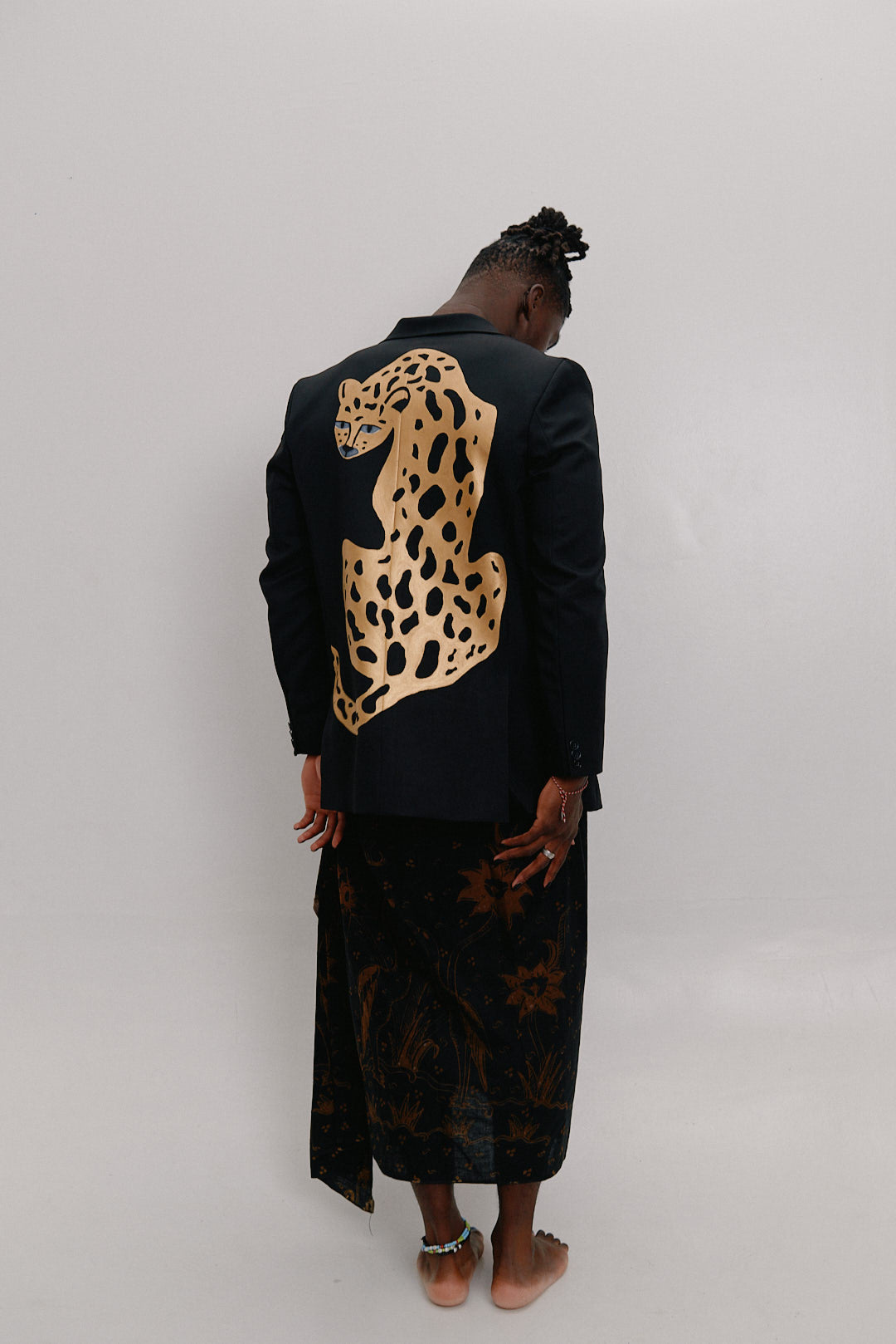 Black leopard jacket