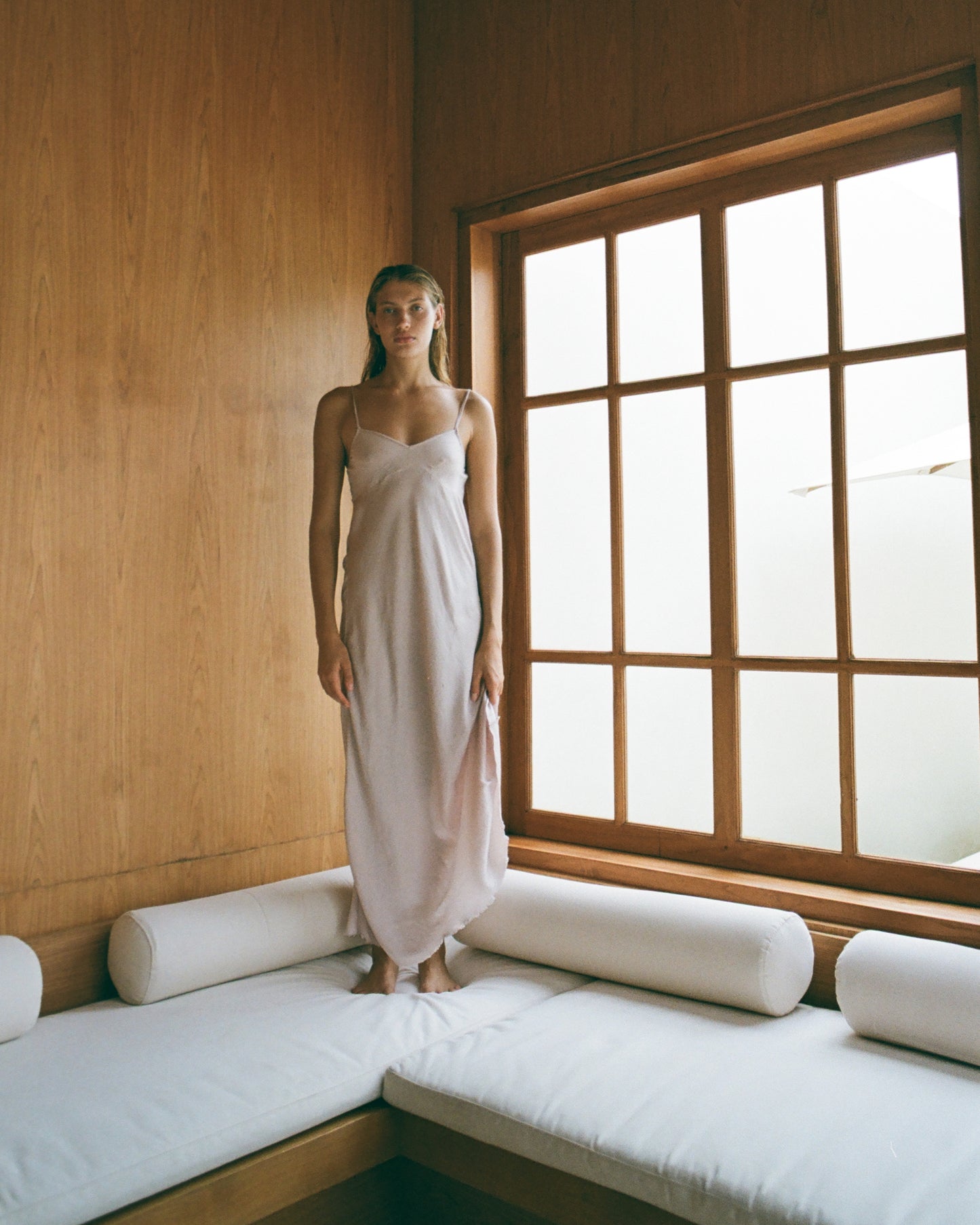 “Eve” nude maxi dress