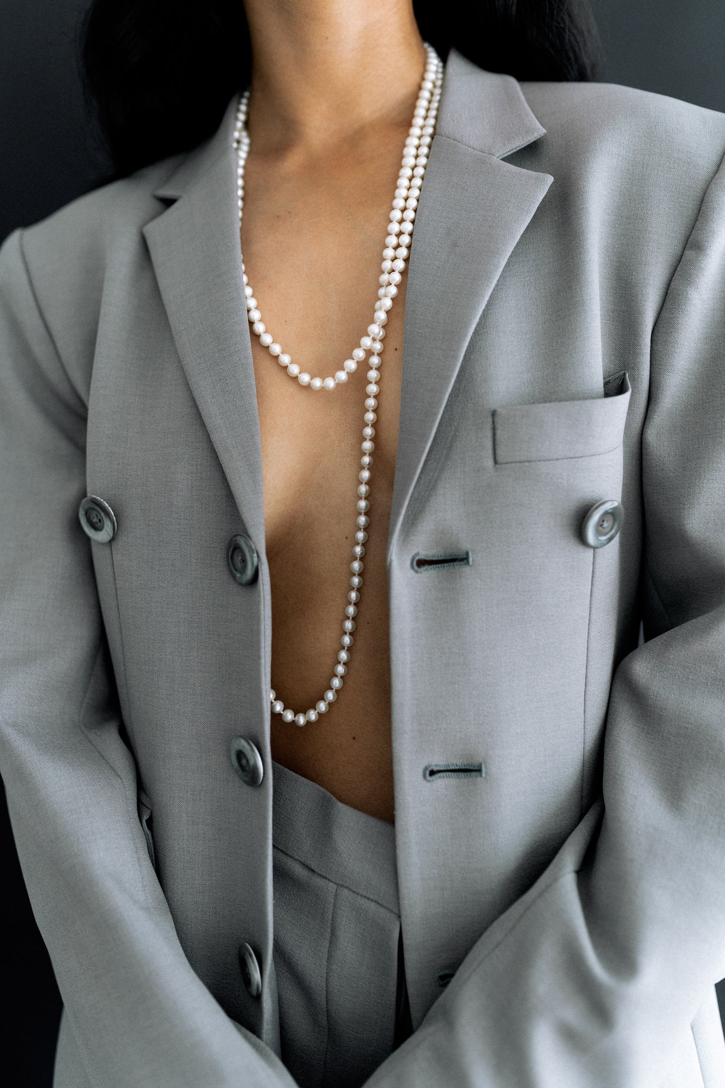 Grey long jacket