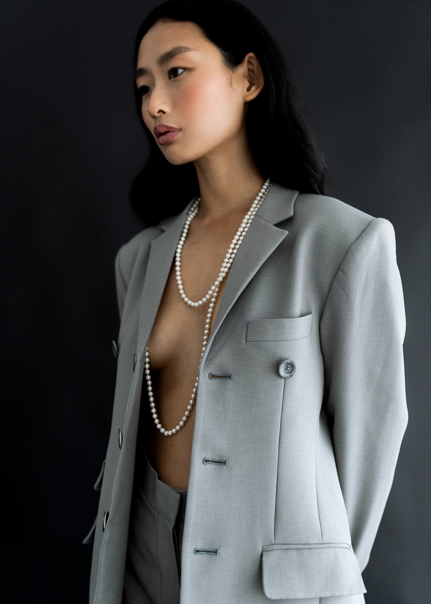 Grey long jacket