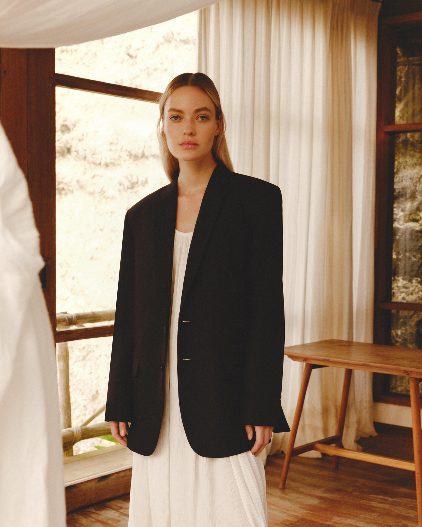 Black jacket with a heart on the back