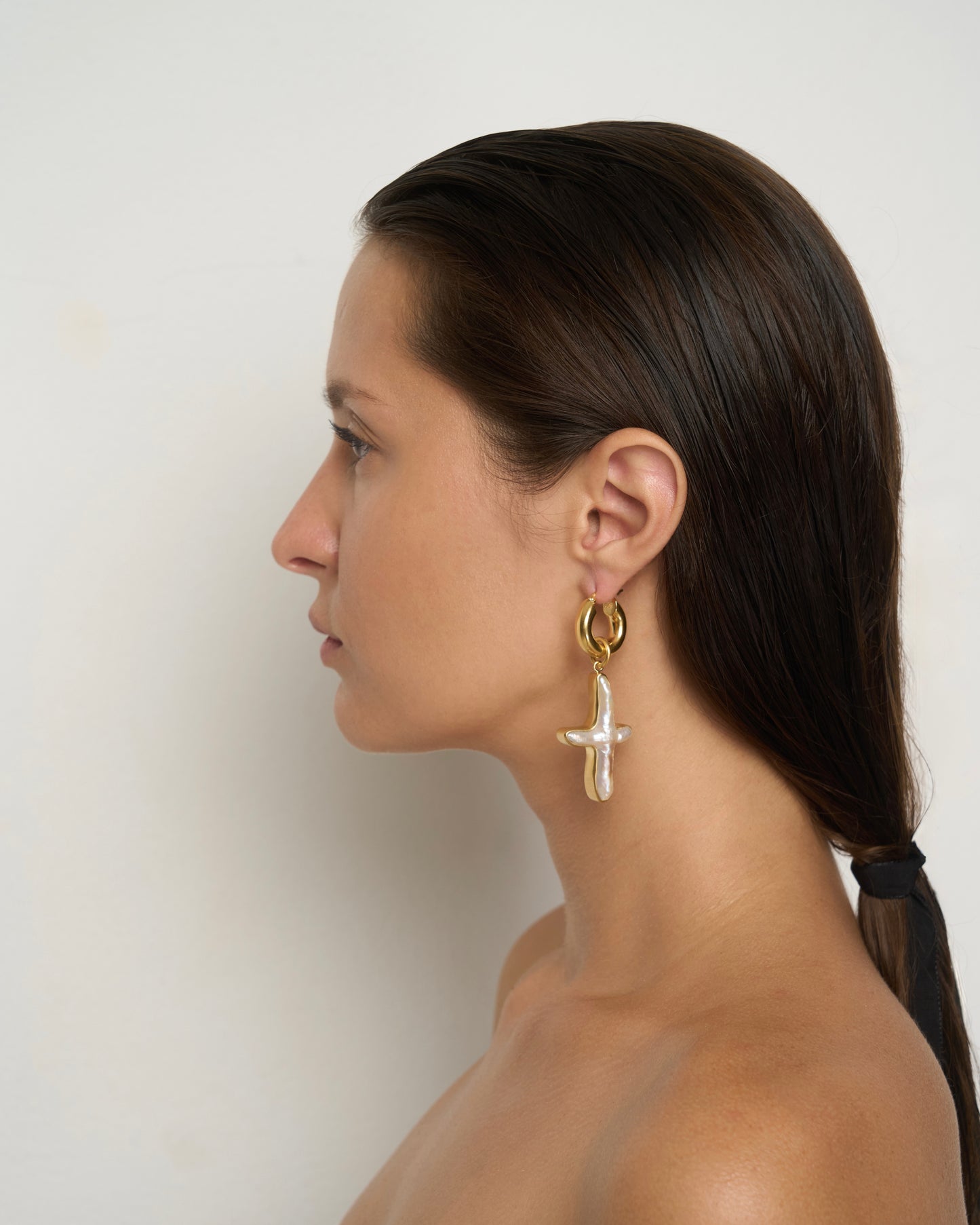 Unisex “Luka” 3-in-1 vintage look pearl cross set