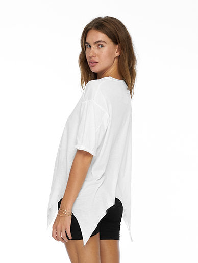 Cropped t-shirt / white organic cotton