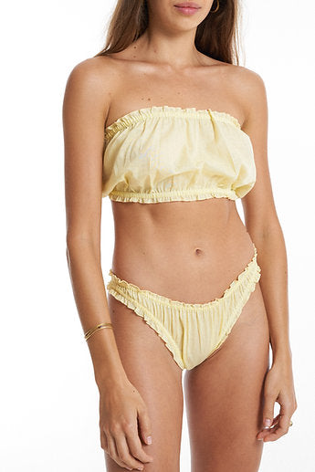 Premium organic cotton Elastic top / Lemon yellow