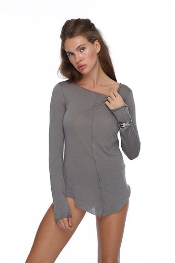 Basic Longsleeve / Grey Organic cotton