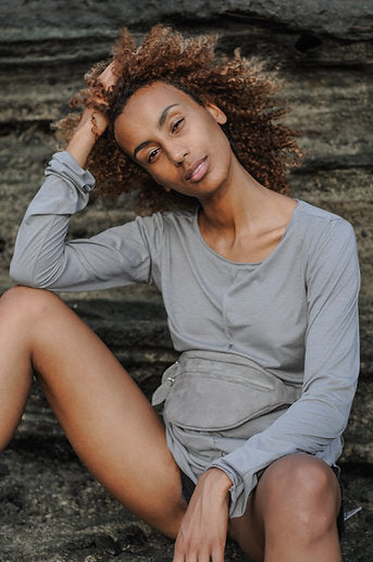 Basic Longsleeve / Grey Organic cotton