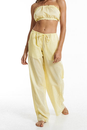 Premium organic cotton Long Pants / Lemon yellow