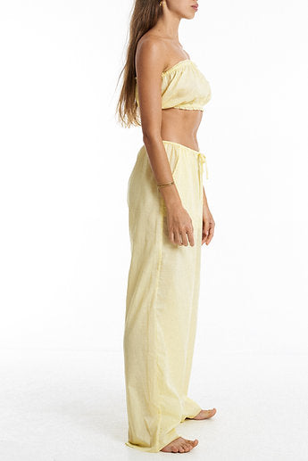 Premium organic cotton Long Pants / Lemon yellow