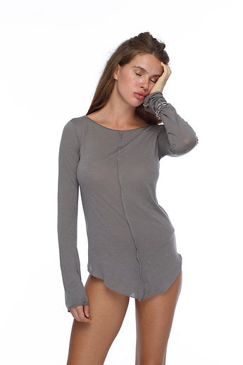 Basic Longsleeve / Grey Organic cotton