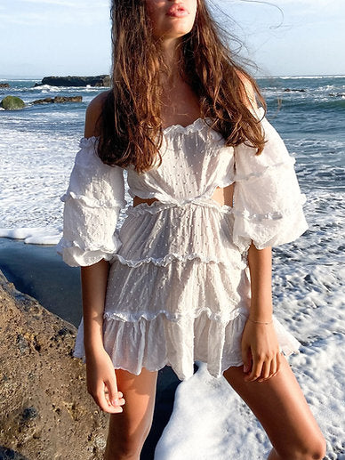 Brigitte white dress / organic cotton