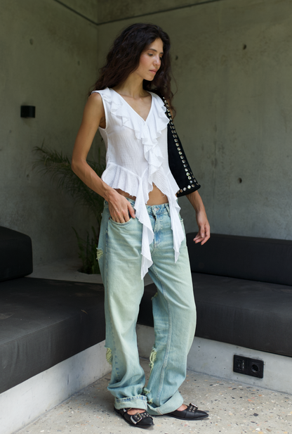 Ruffled top organic cotton