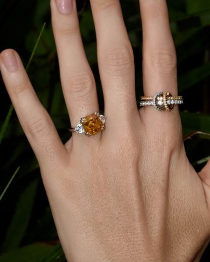 Serpent Double Ring Silver&Gold