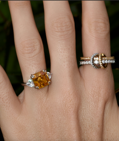 Serpent Double Ring Silver&Gold