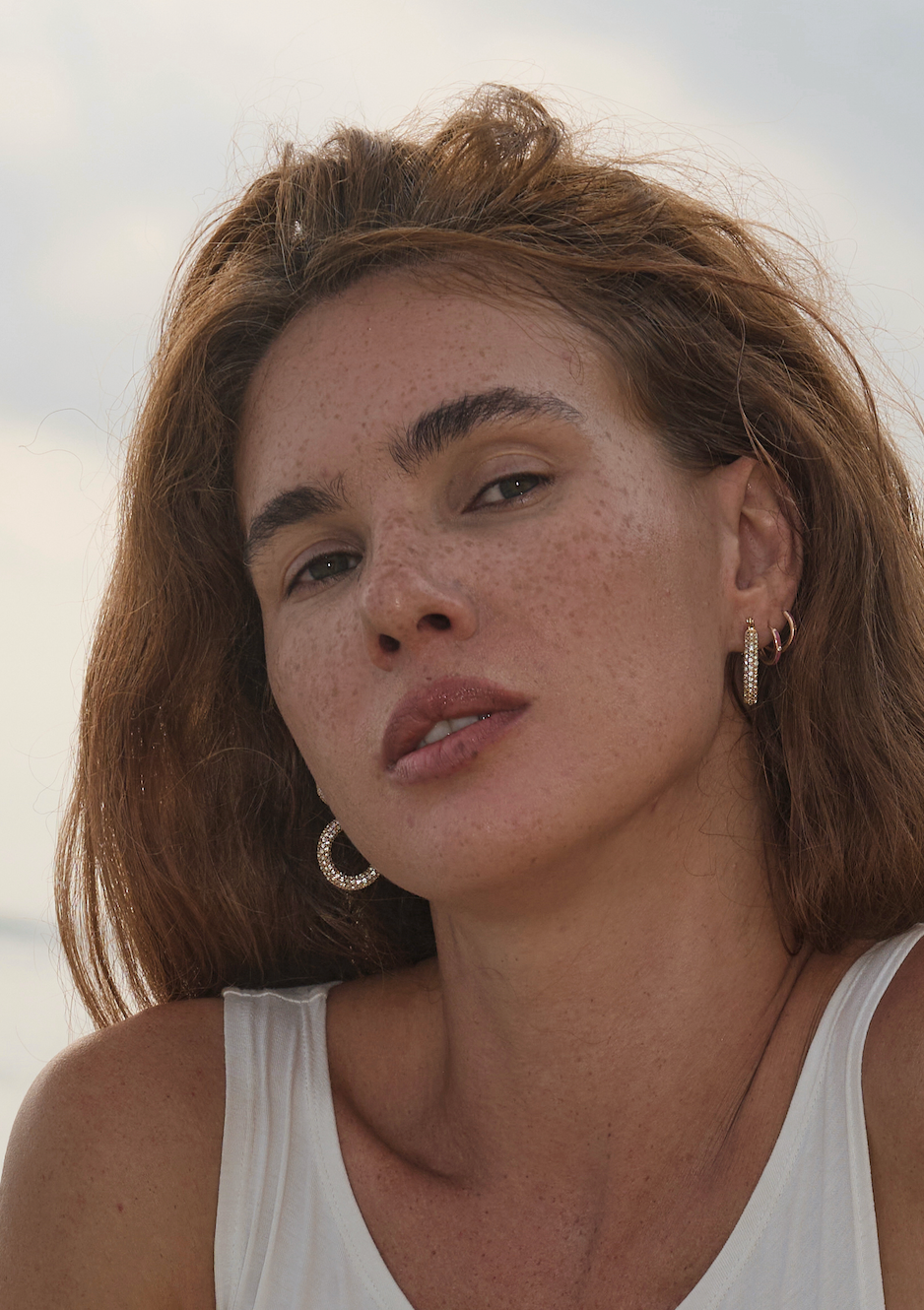 Gia · Gold Pavé Hoops