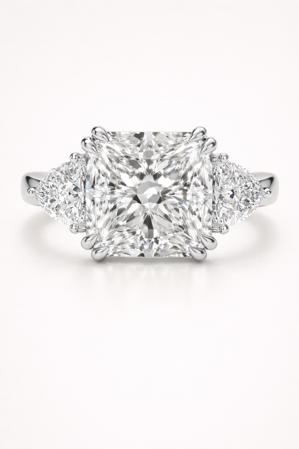 "Trophy wife" ring with 5ct diamond cut cubic zirconia