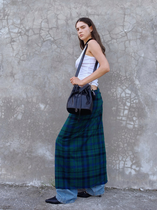 ”Okla” Large leather bucket bag