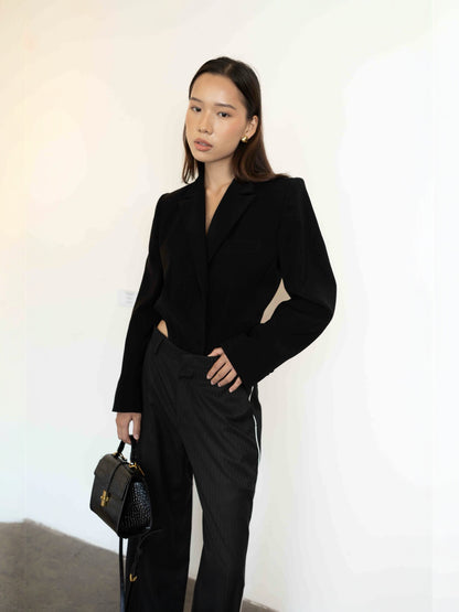 Black Jacket open back