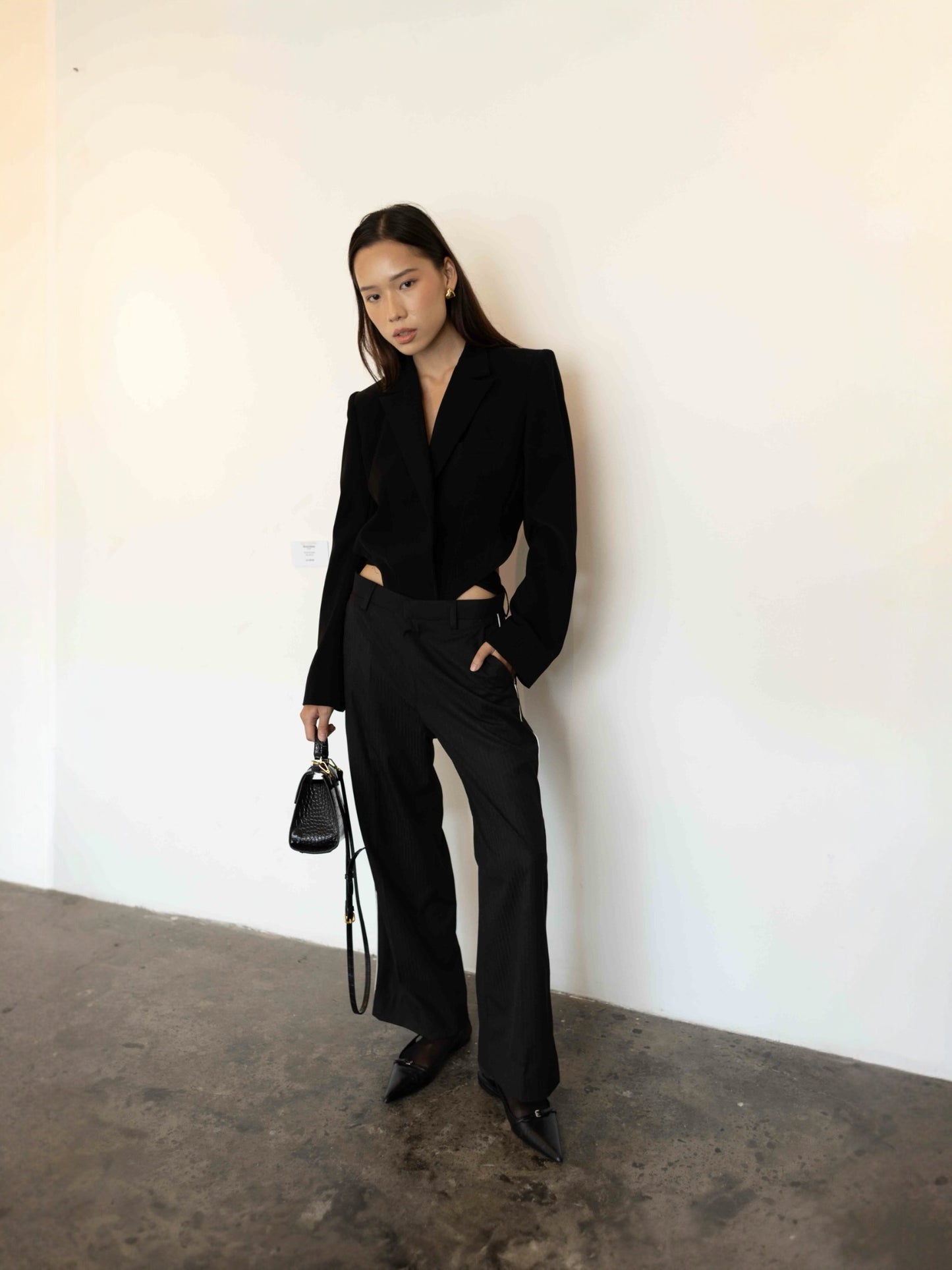 Black Jacket open back