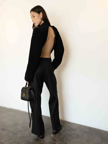 Black Jacket open back