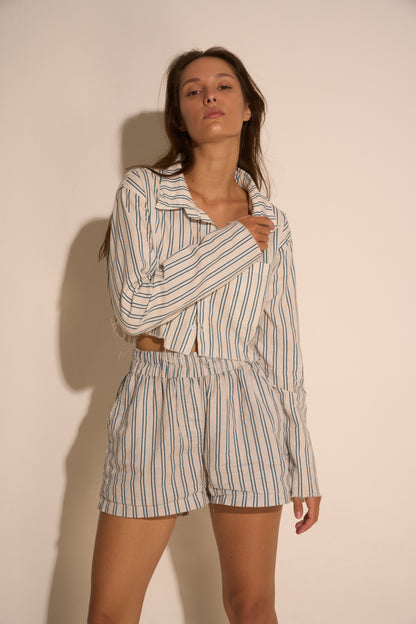 Stripe set/ Mix linen&cotton - BURO