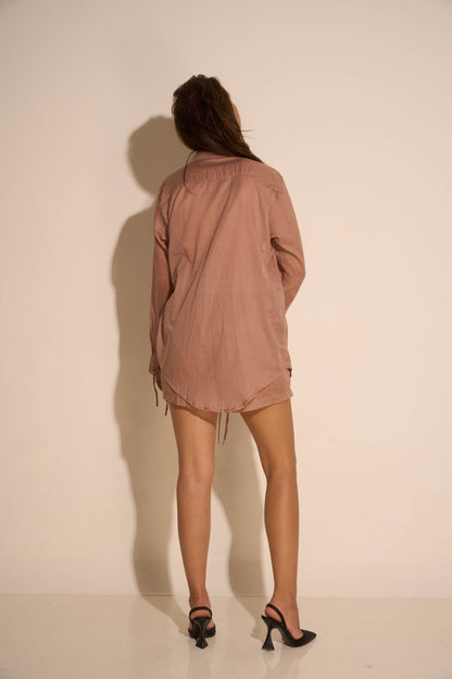 Dusty rose string blouse / Organic cotton - BURO