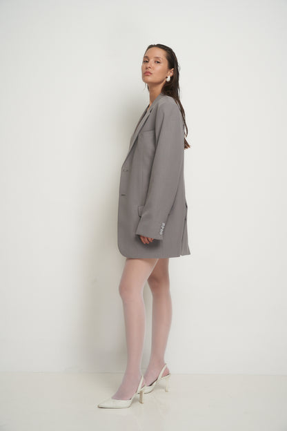 Grey jacket different lengths