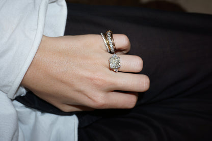 "Trophy wife" ring with 5ct diamond cut cubic zirconia