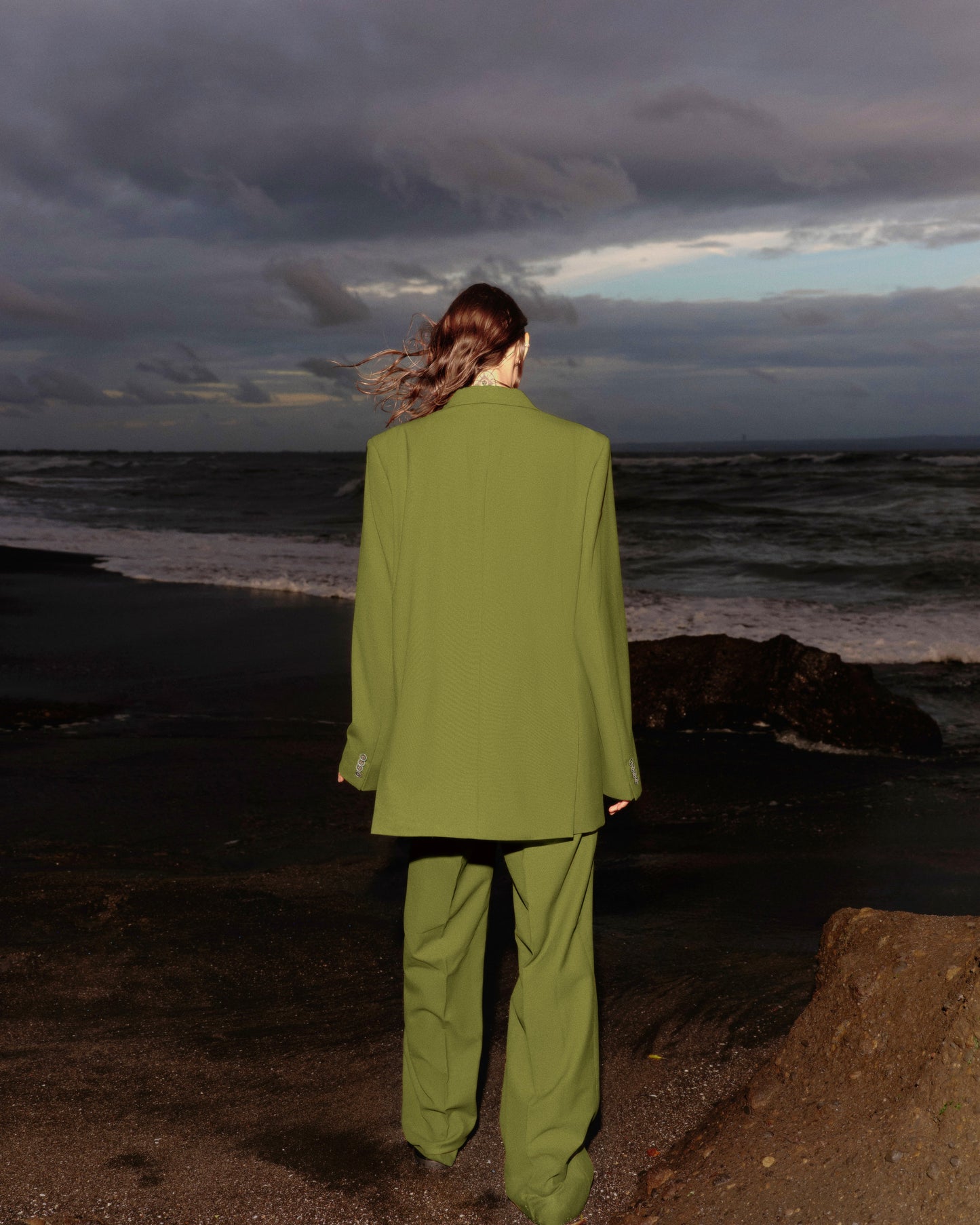Olive suit
