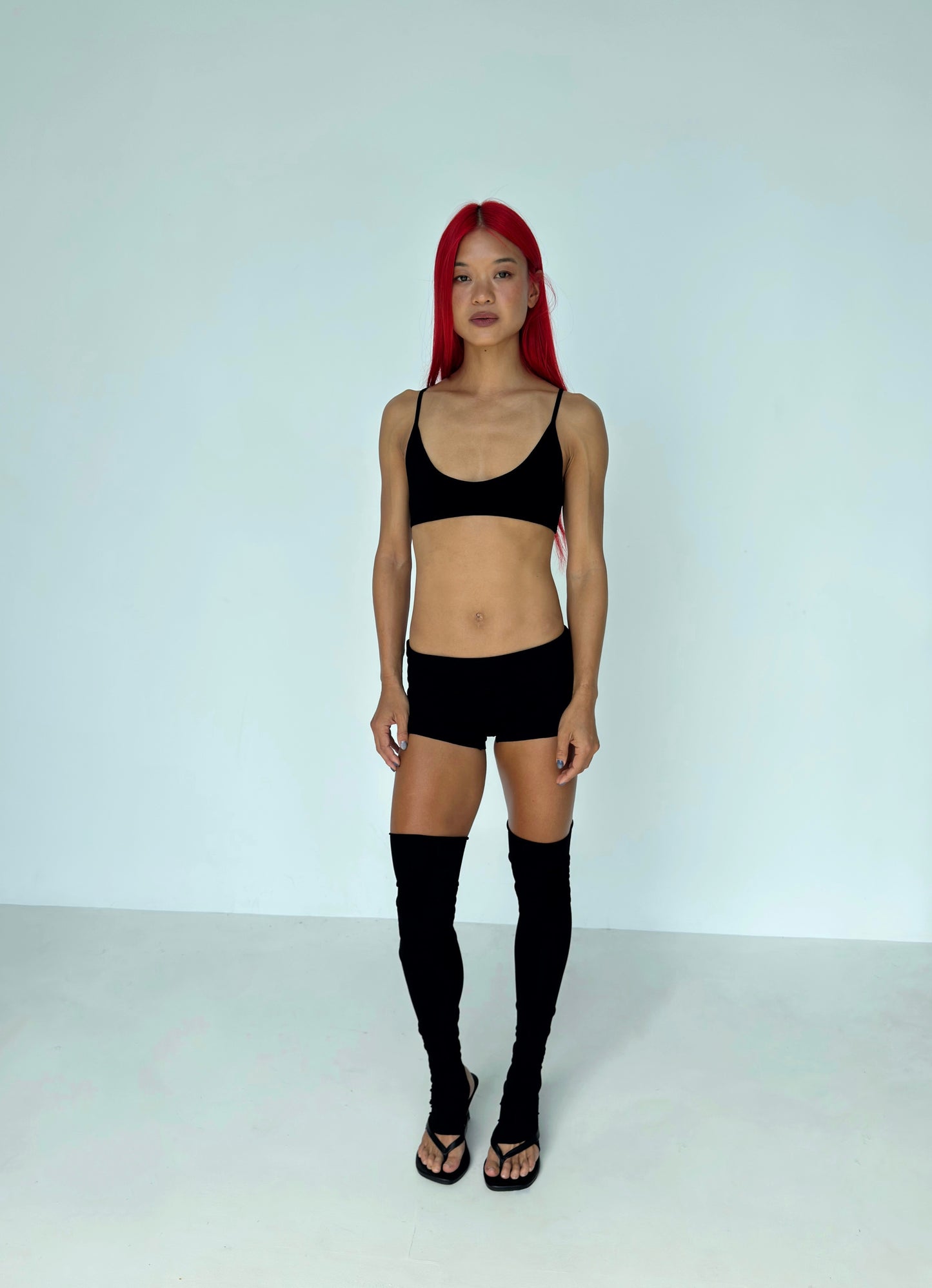 “Lola” open heel leg warmers