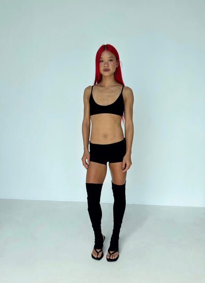 “Lola” open heel leg warmers