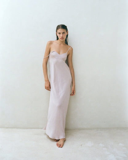“Eve” nude maxi dress