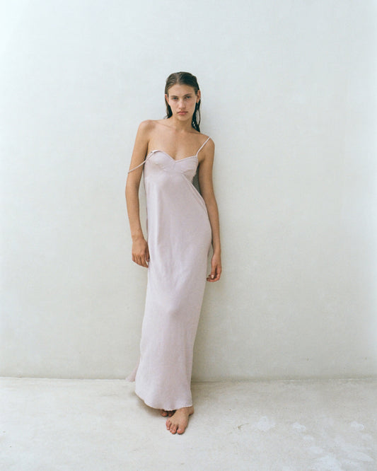 “Eve” nude maxi dress