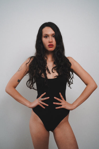 “Nika” raw edges bodysuit